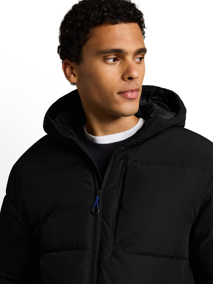 hooded puffer jacket, Black 29999 Bild 6