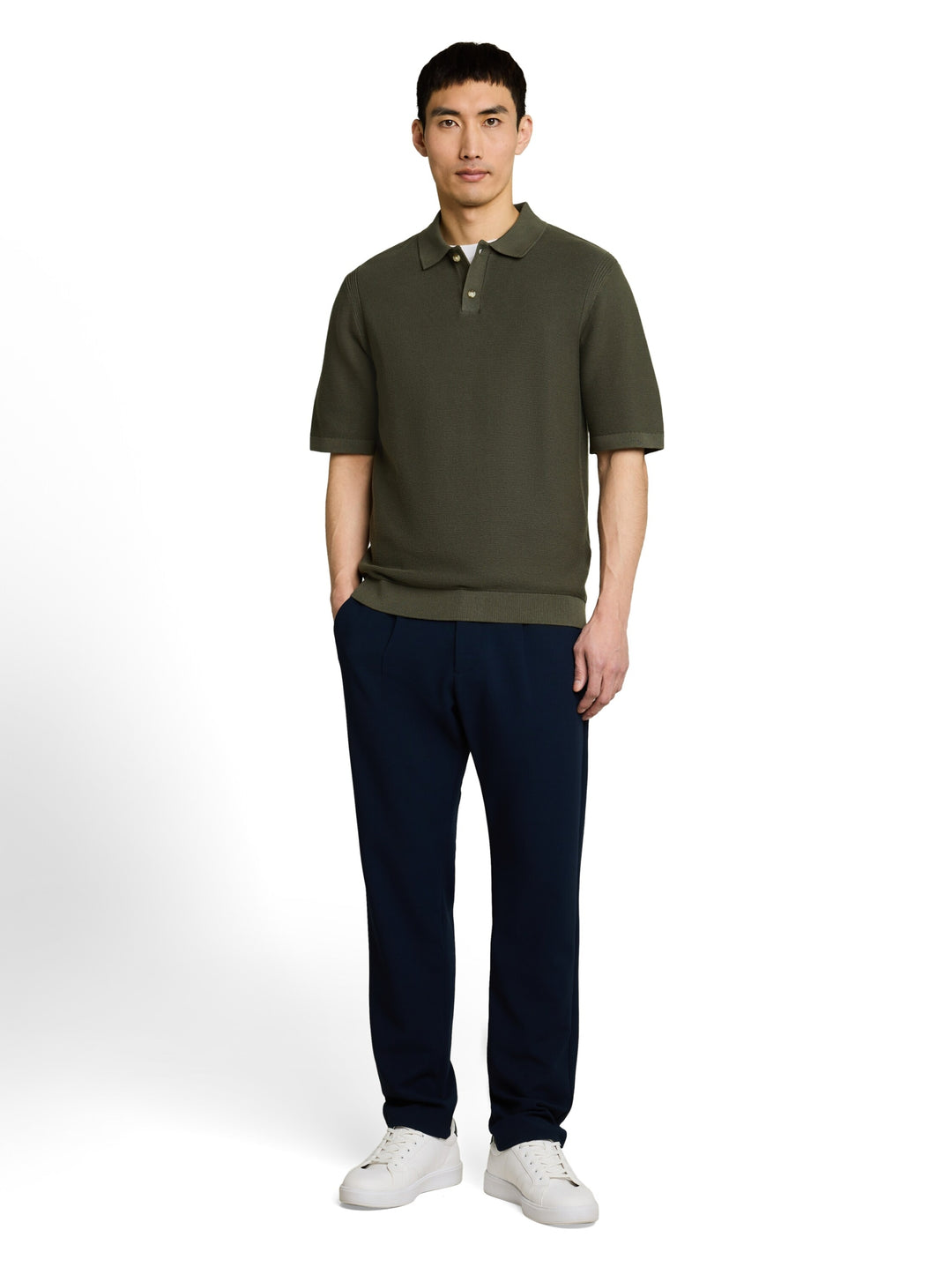 knit basic polo, deep leaf green 26543 Bild 3