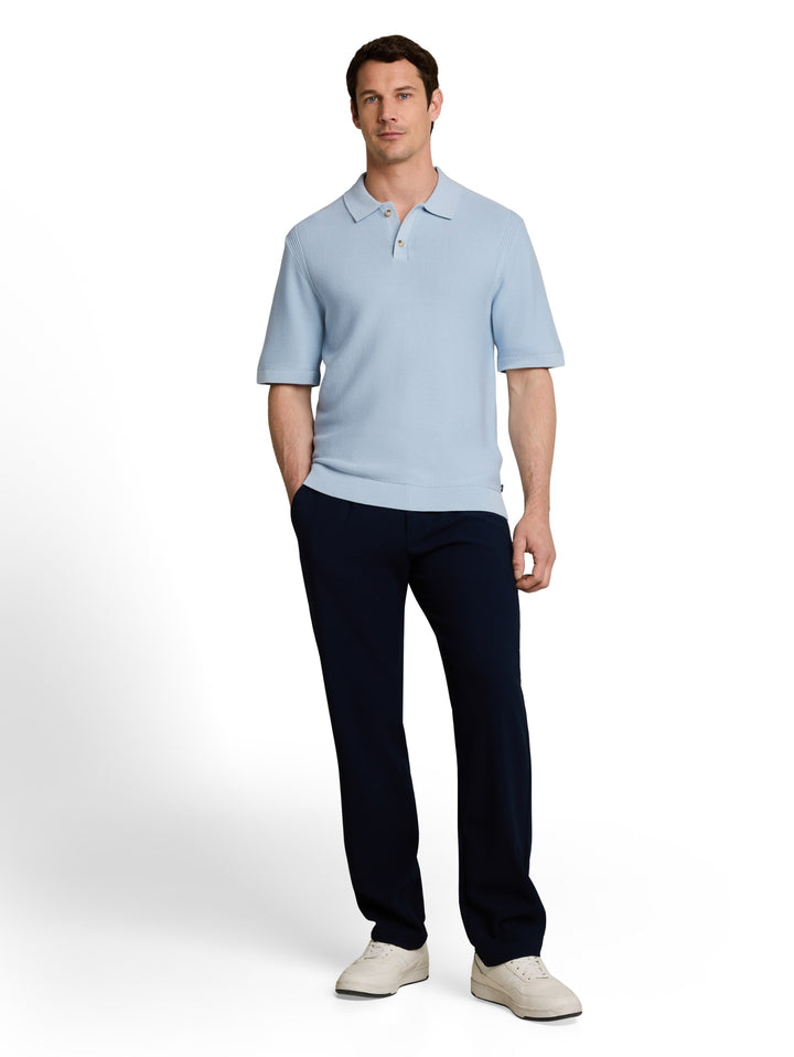 knit basic polo, light blue grey 35249 Bild 3