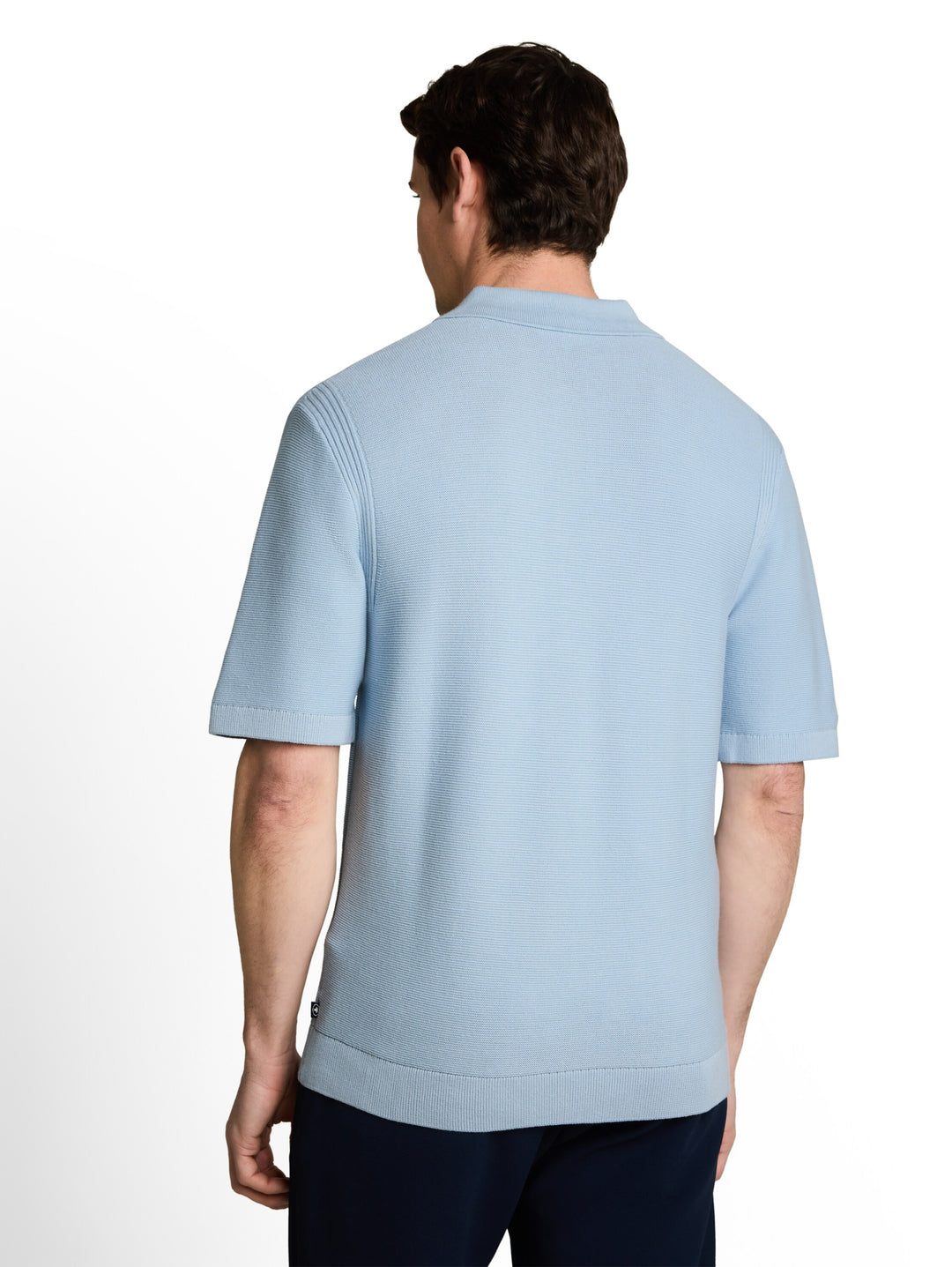 knit basic polo, light blue grey 35249 Bild 4