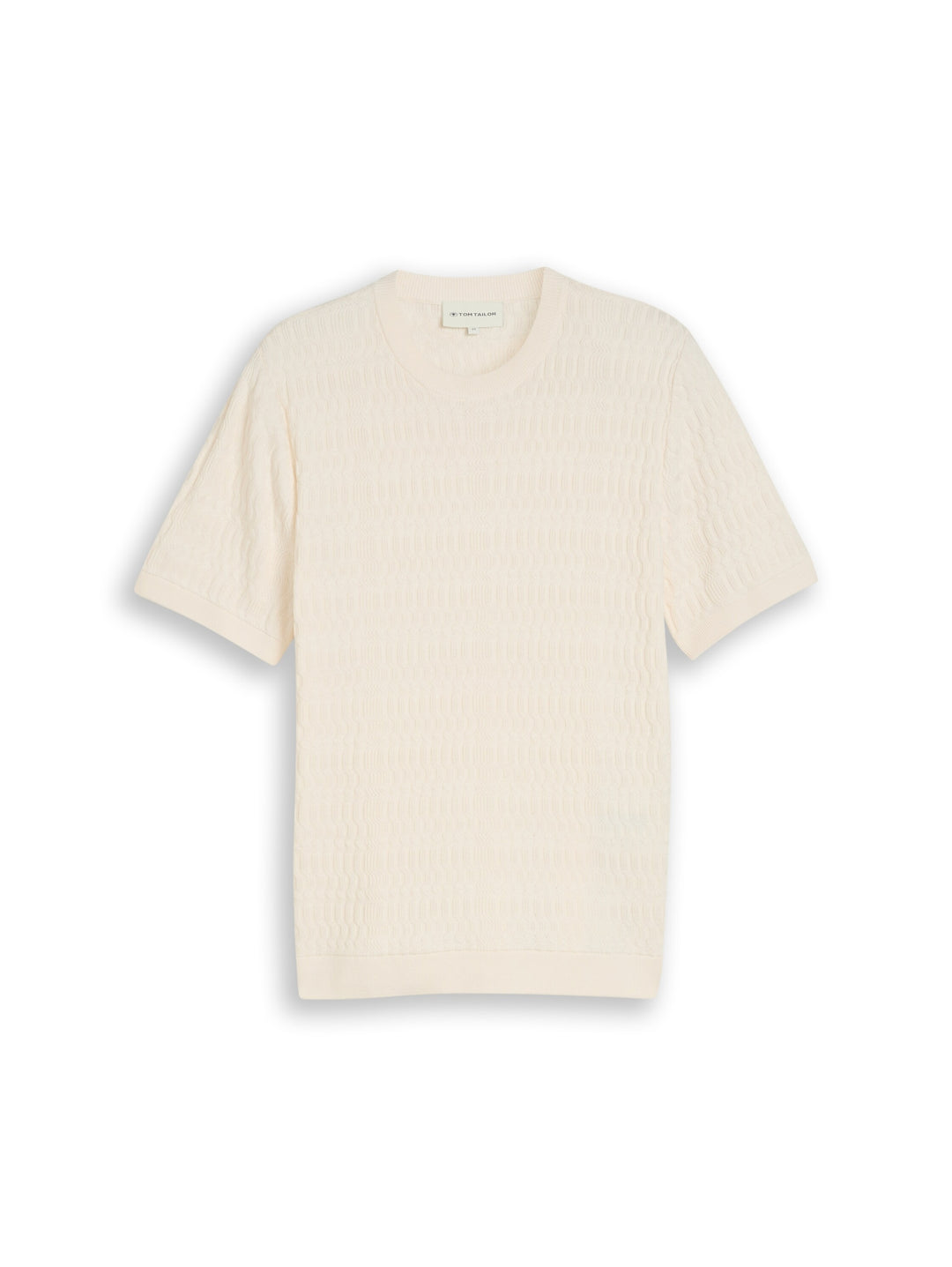 knit t-shirt with rib structur, Gardenia White 10348 Bild 1