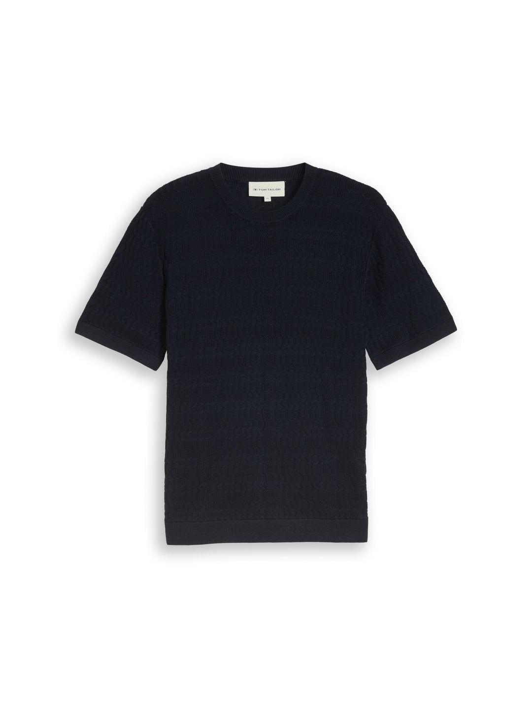 knit t-shirt with rib structur, sky captain blue 10668 Bild 1