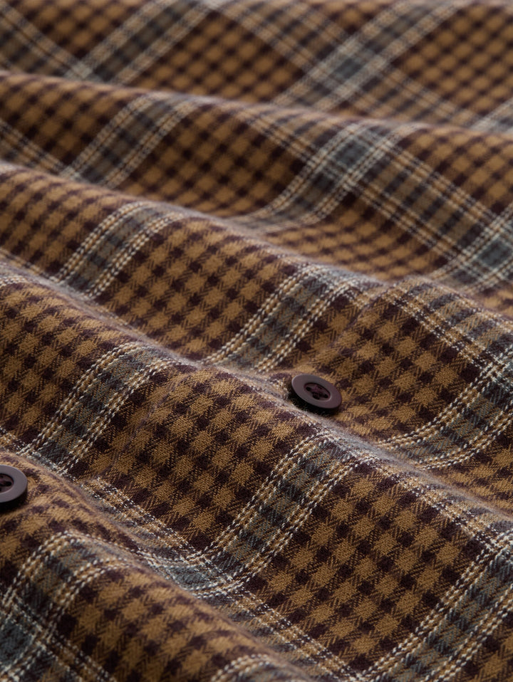 loose checked shirt, brown check 40645 Bild 2