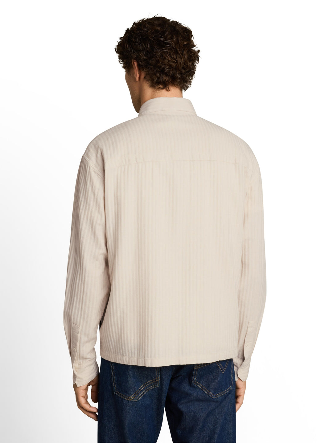loose structured shirt, off white stripe structure 40636 Bild 4