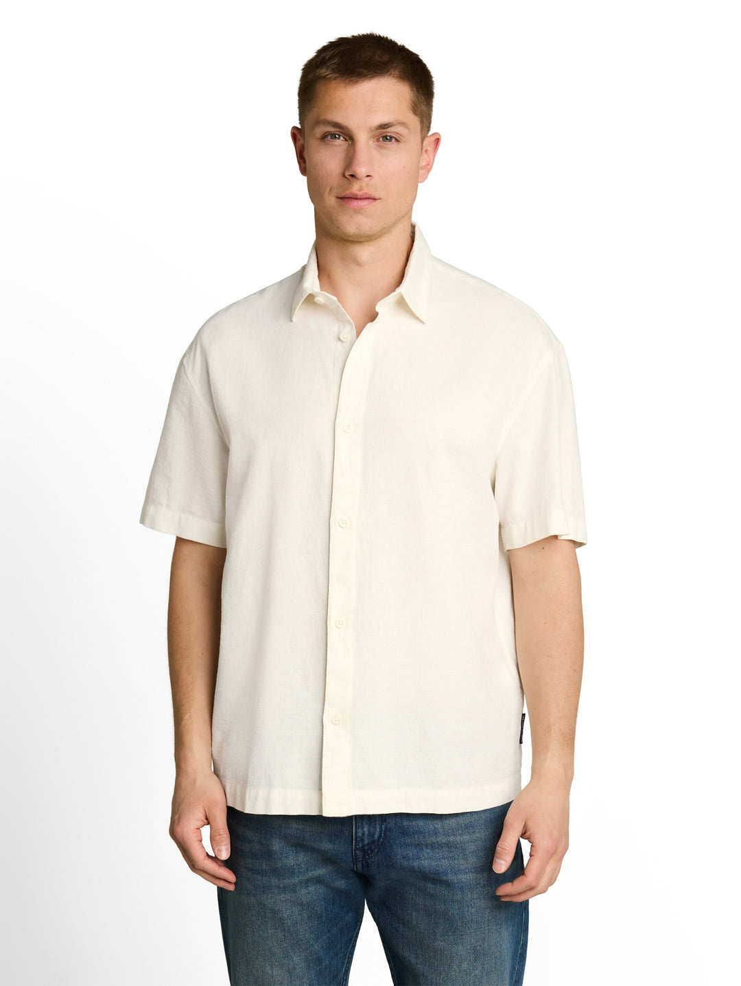 loose structured shirt, Wool White 12906 Bild 5