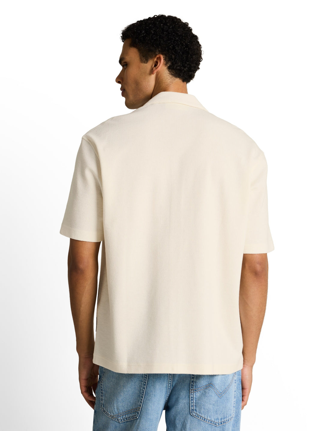 loose structured shirt, Wool White 12906 Bild 4