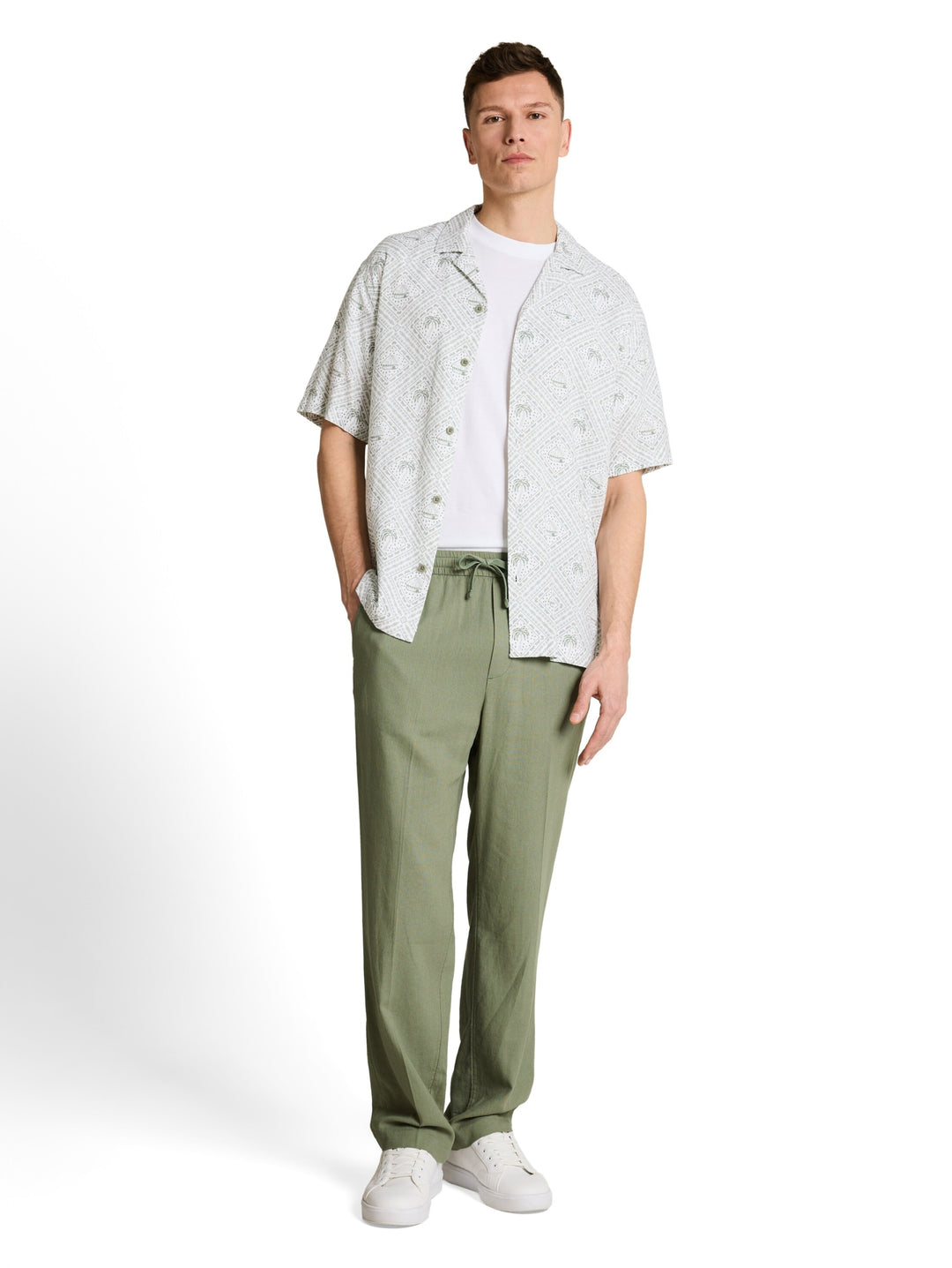 loose viscose linen beach pant, Sea Spray 10427 Bild 5