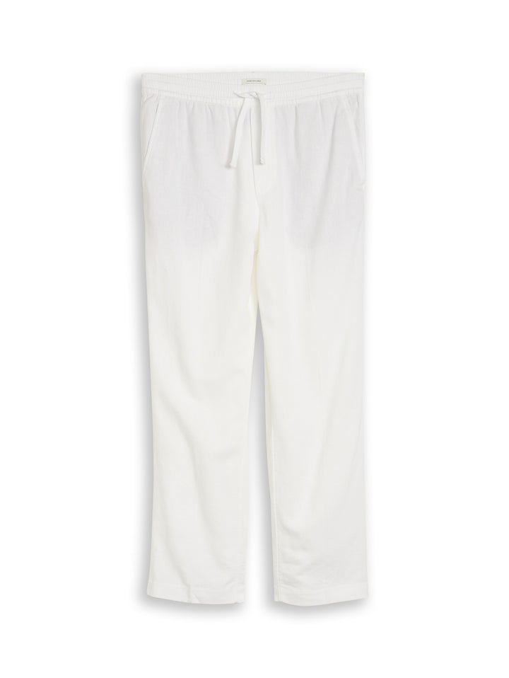 loose viscose linen beach pant, White 20000 Bild 1