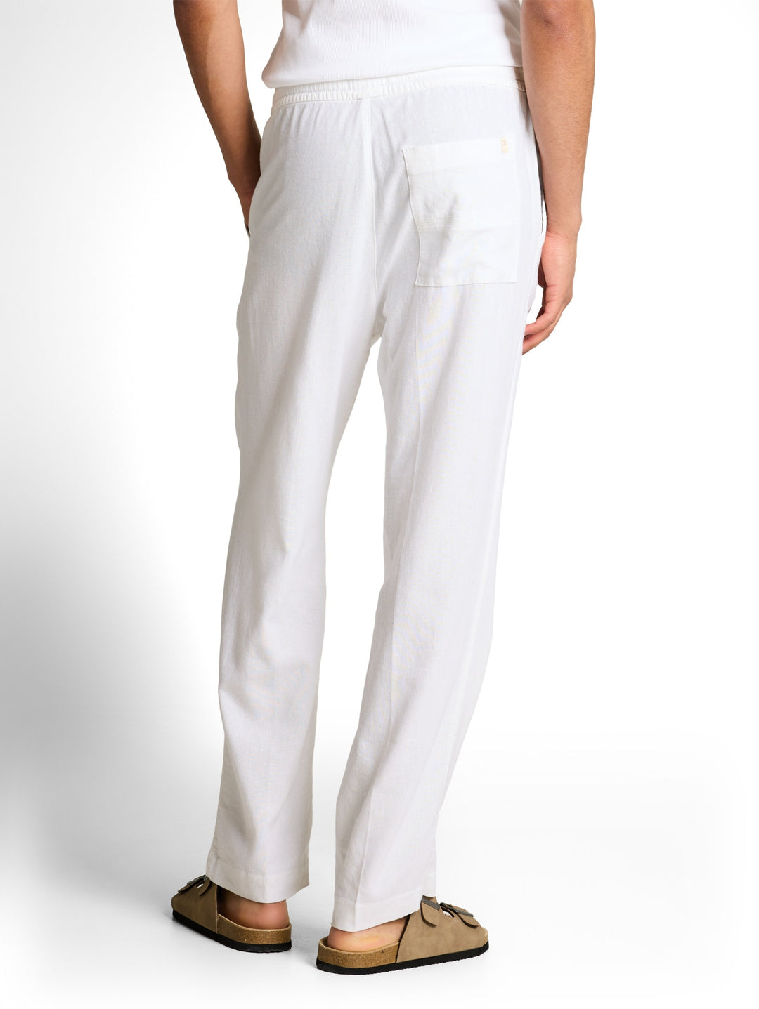 loose viscose linen beach pant, White 20000 Bild 4