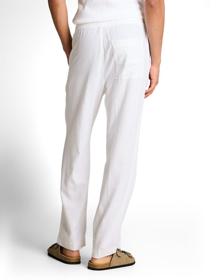 loose viscose linen beach pant, White 20000 Bild 4