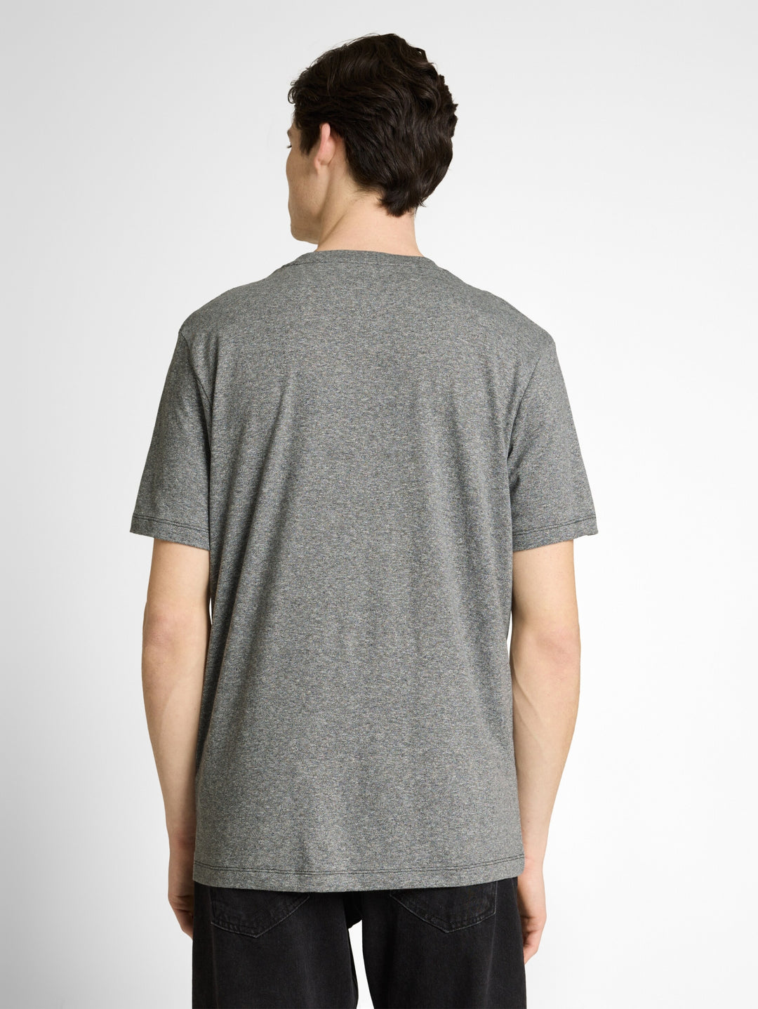 melange printed t-shirt, Black melange 14709 Bild 4