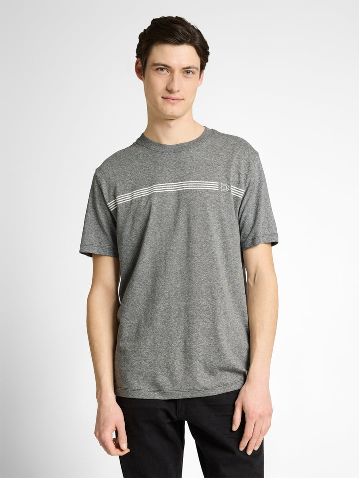 melange printed t-shirt, Black melange 14709 Bild 6