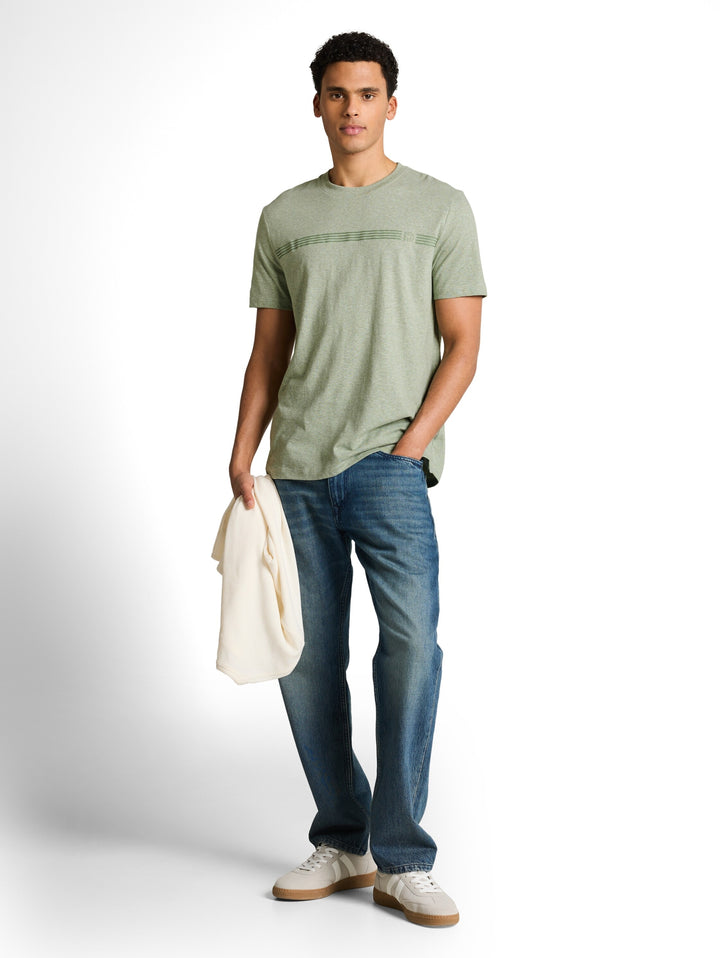 melange printed t-shirt, frozen light mint melange 40104 Bild 3