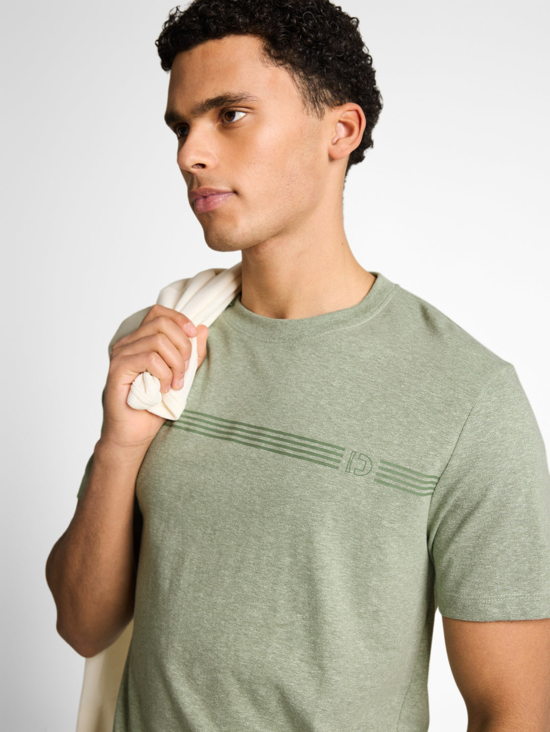 melange printed t-shirt, frozen light mint melange 40104 Bild 5