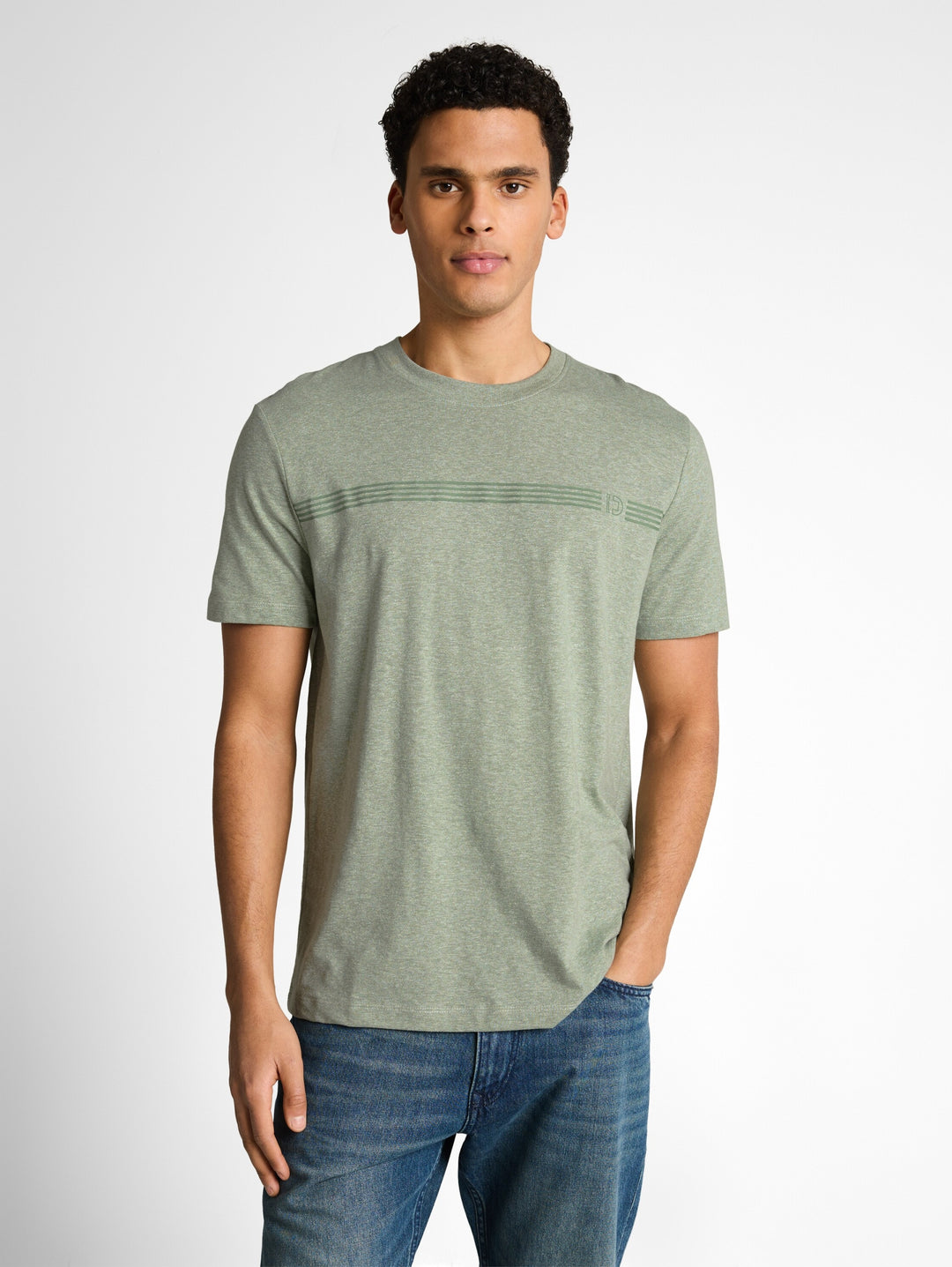 melange printed t-shirt, frozen light mint melange 40104 Bild 6