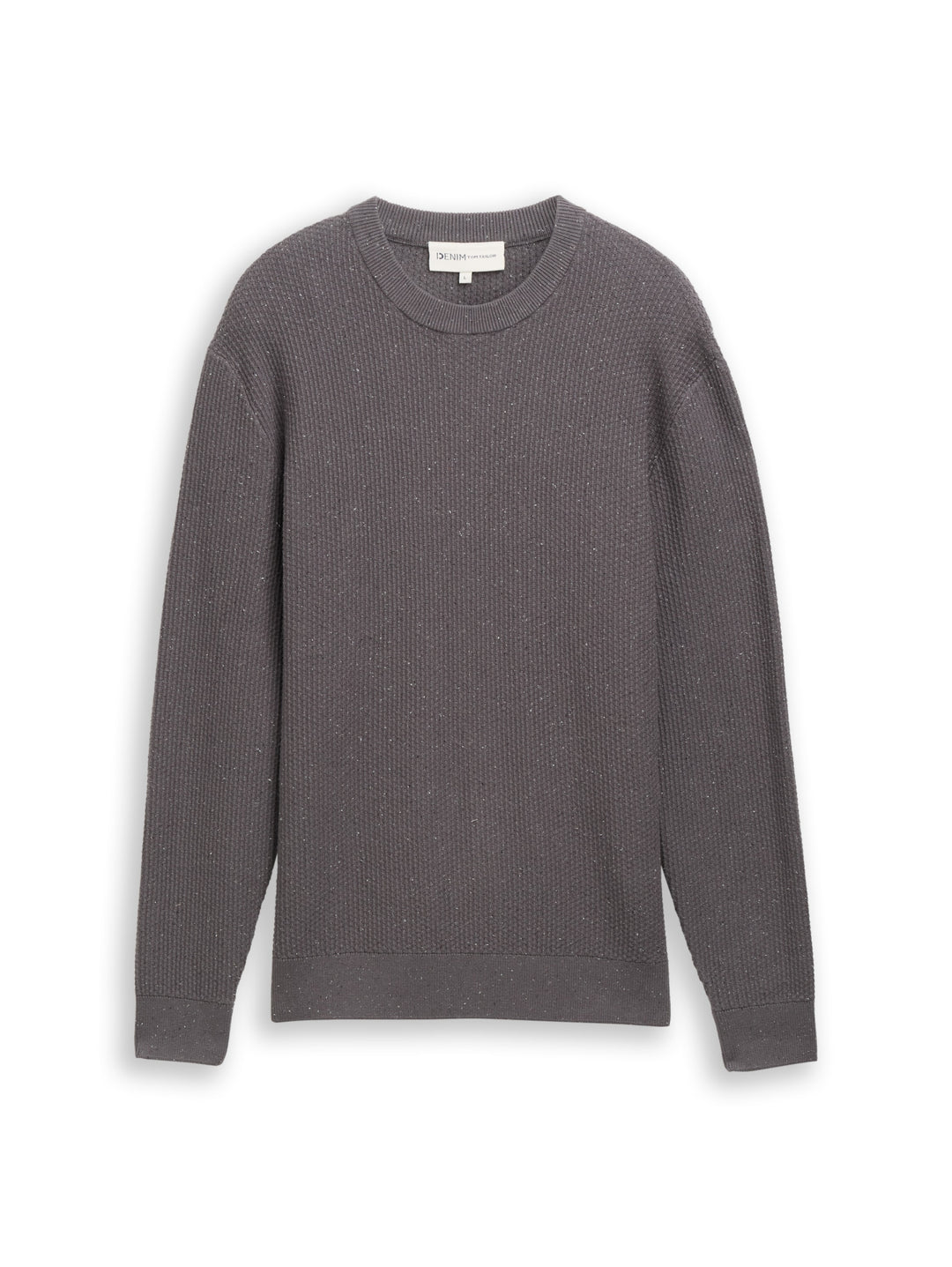 multi color nep crew neck knit, mid grey multi color neps 39387 Bild 1