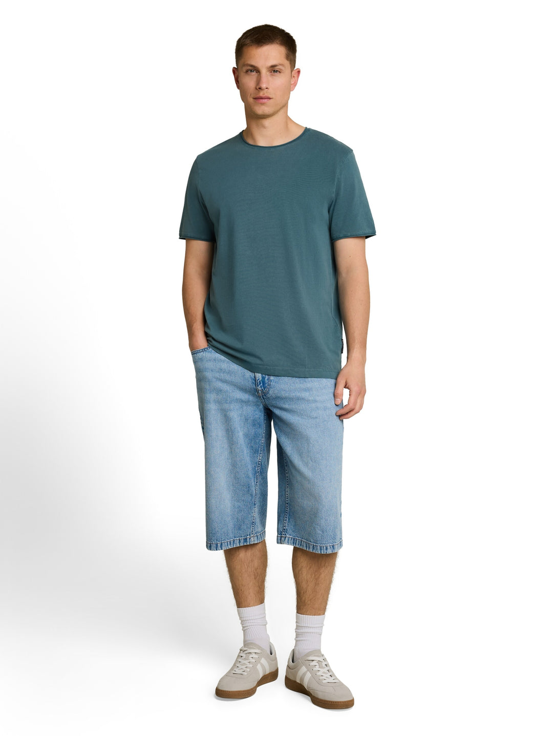 open edge overdye t-shirt, tide petrol 32227 Bild 3