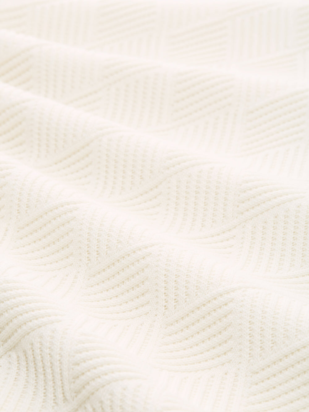 open structure knit polo, Gardenia White 10348 Bild 2