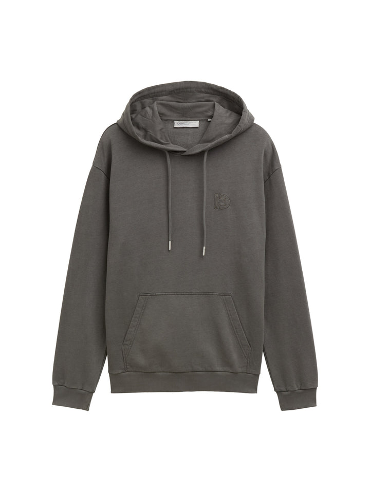 overdyed hoodie with embroider, Black 29999 Bild 1