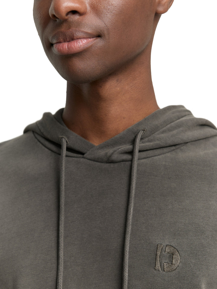 overdyed hoodie with embroider, Black 29999 Bild 5