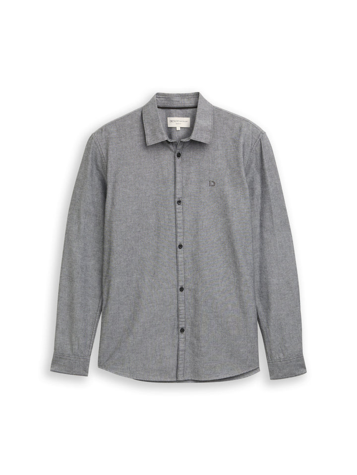 oxford shirt, black white chambray 29653 Bild 1