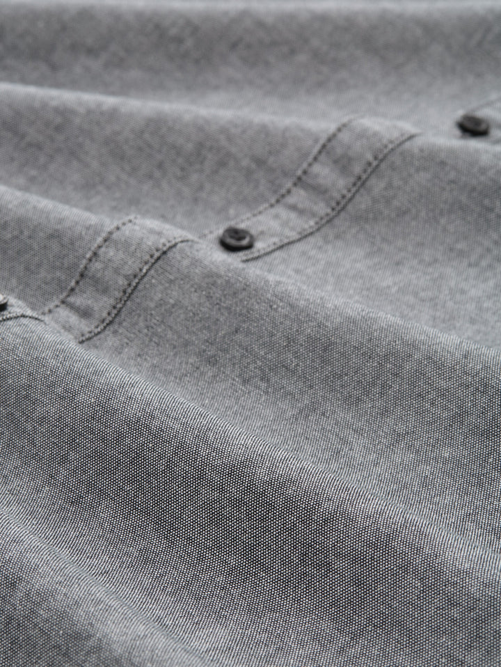 oxford shirt, black white chambray 29653 Bild 2