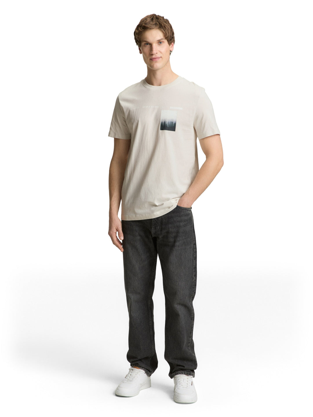 photo print t-shirt, greyish white 32257 Bild 3