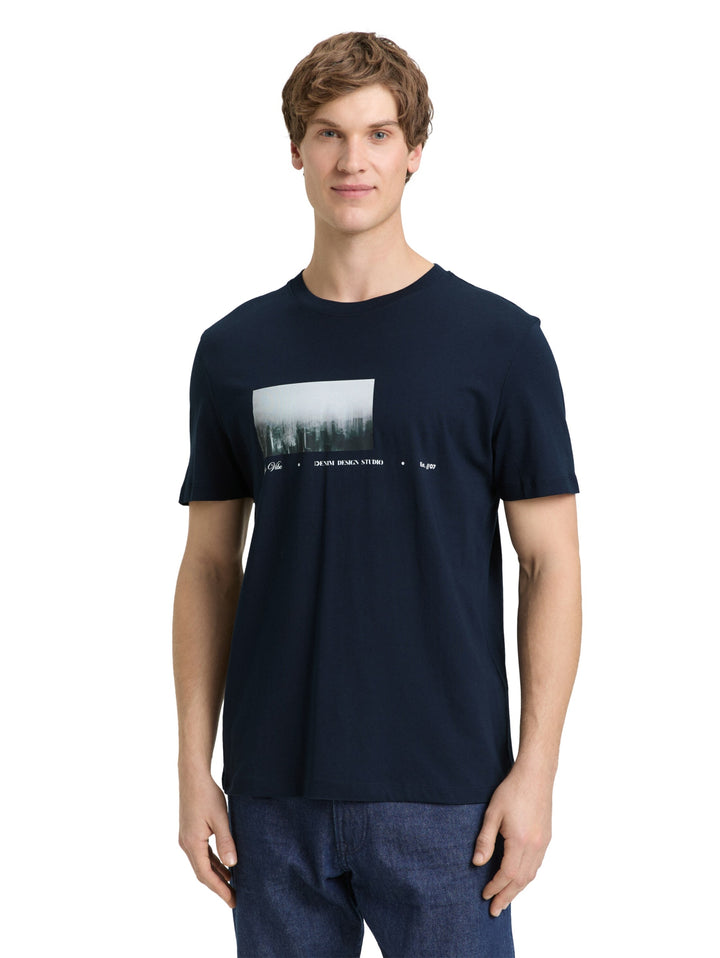 photo print t-shirt, sky captain blue 10668 Bild 5