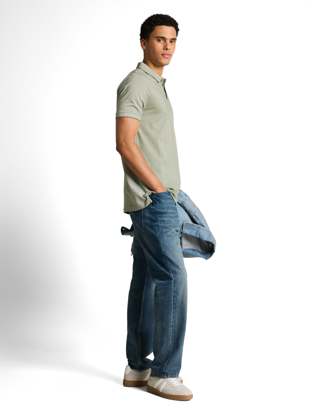 polo with tipping, mint sea spray two tone pique 39867 Bild 3