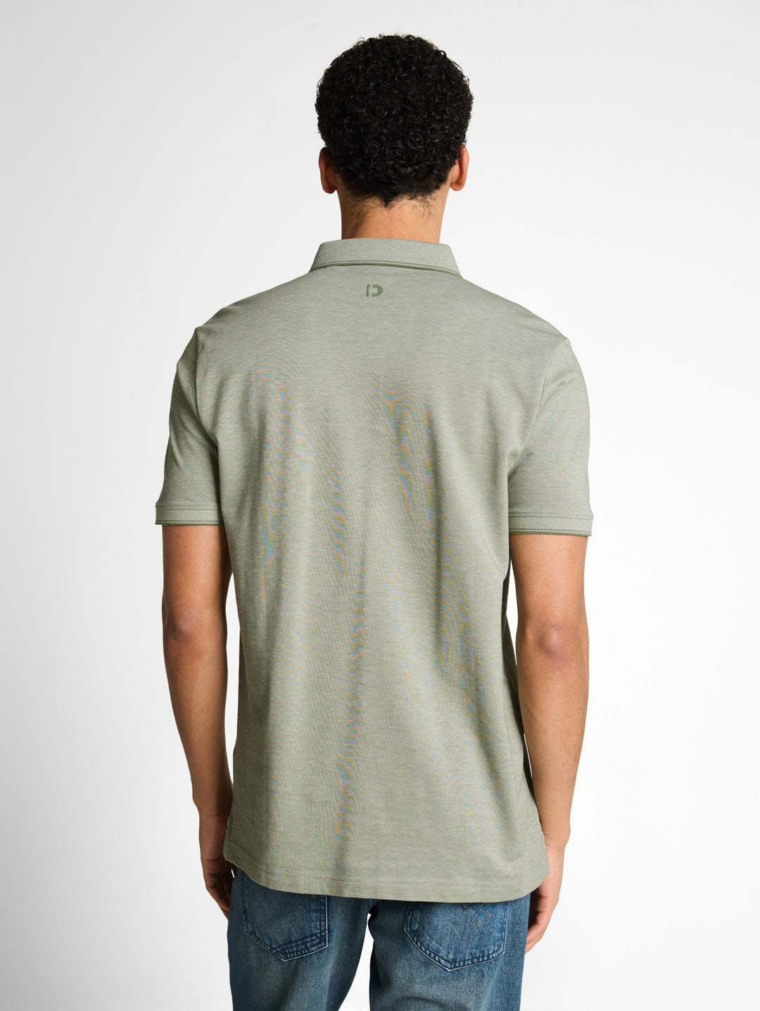 polo with tipping, mint sea spray two tone pique 39867 Bild 4