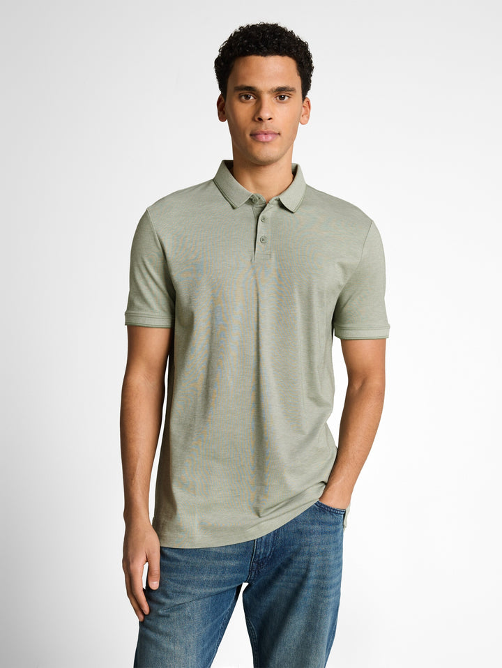 polo with tipping, mint sea spray two tone pique 39867 Bild 6