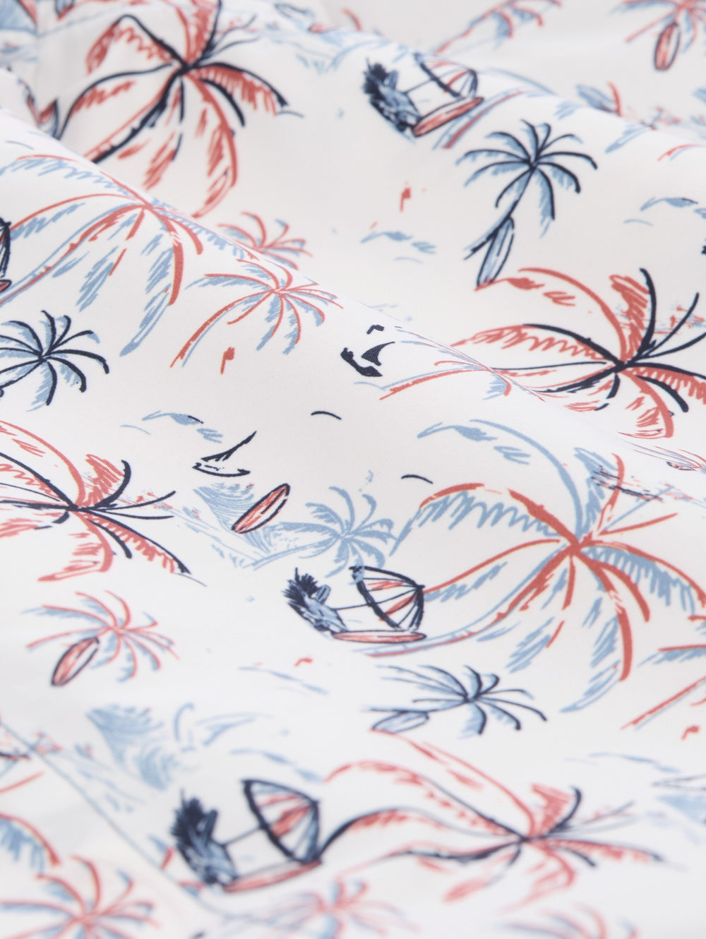 printed swim shorts, white colorful palm design 39896 Bild 2