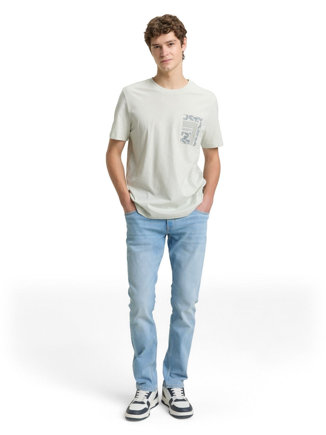 printed t-shirt, frozen light mint 39444 Bild 3