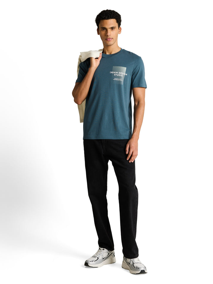 printed t-shirt, tide petrol 32227 Bild 3