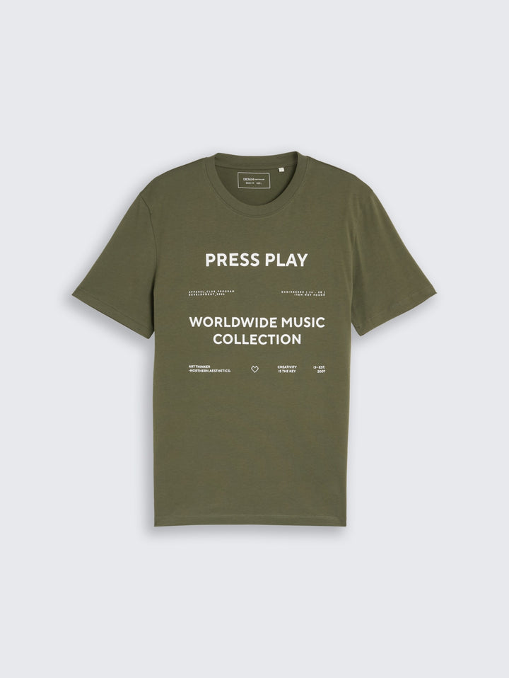 printed t-shirt, urban olive green 23802 Bild 1