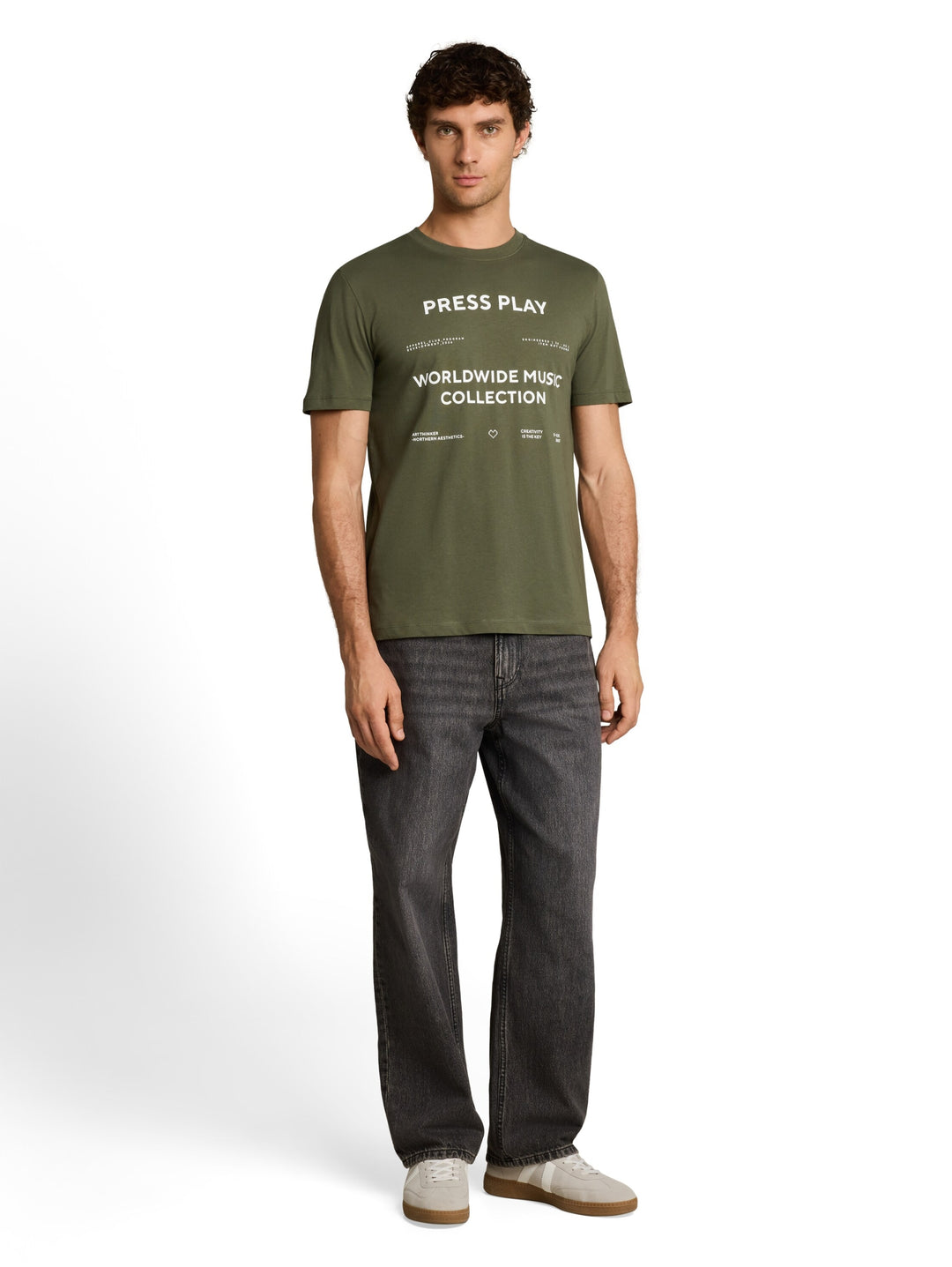 printed t-shirt, urban olive green 23802 Bild 3