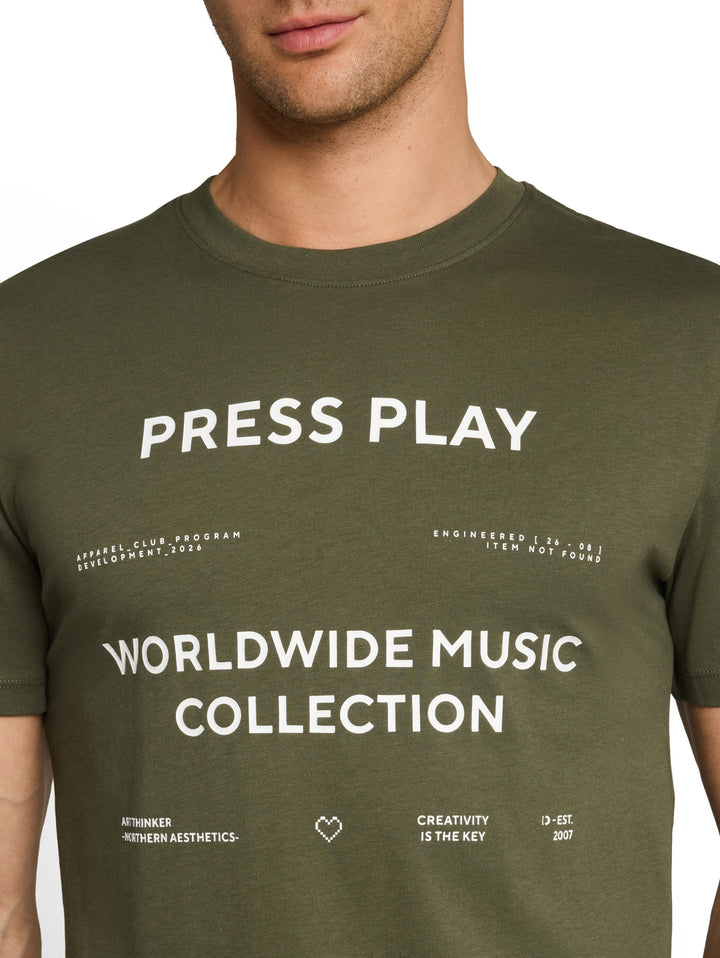 printed t-shirt, urban olive green 23802 Bild 5