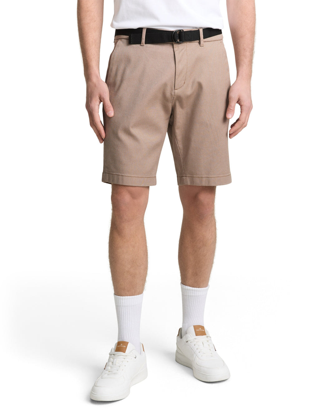 regular structured chino short, beige tonal twill structure 39551 Bild 2