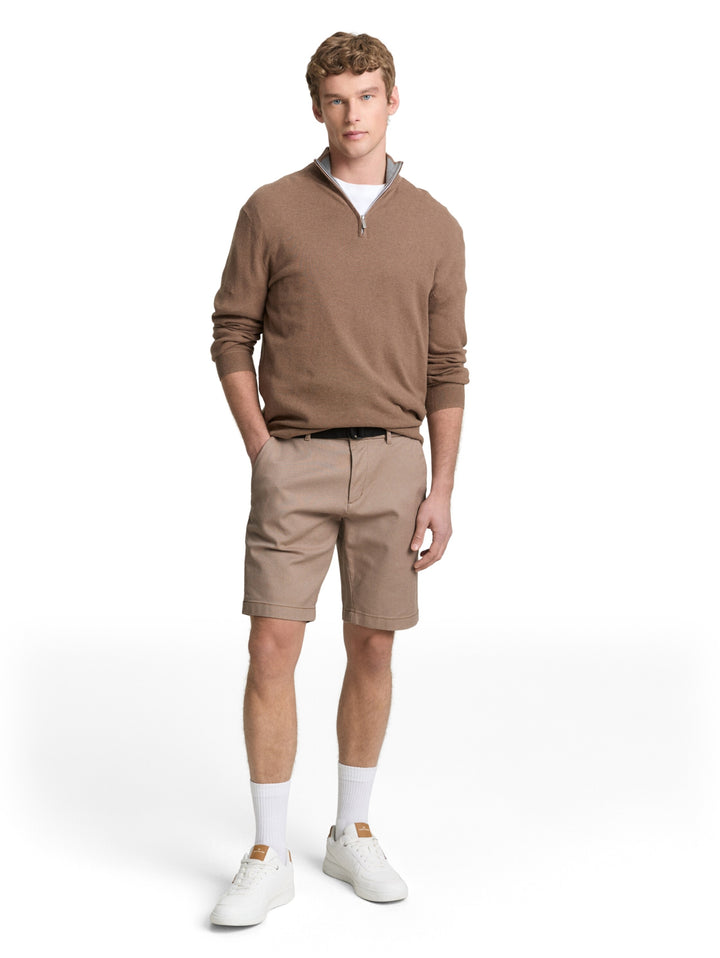 regular structured chino short, beige tonal twill structure 39551 Bild 5