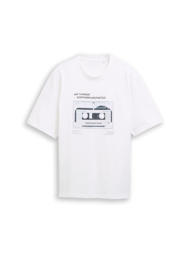 relaxed applicated print t-shi, White 20000 Bild 1