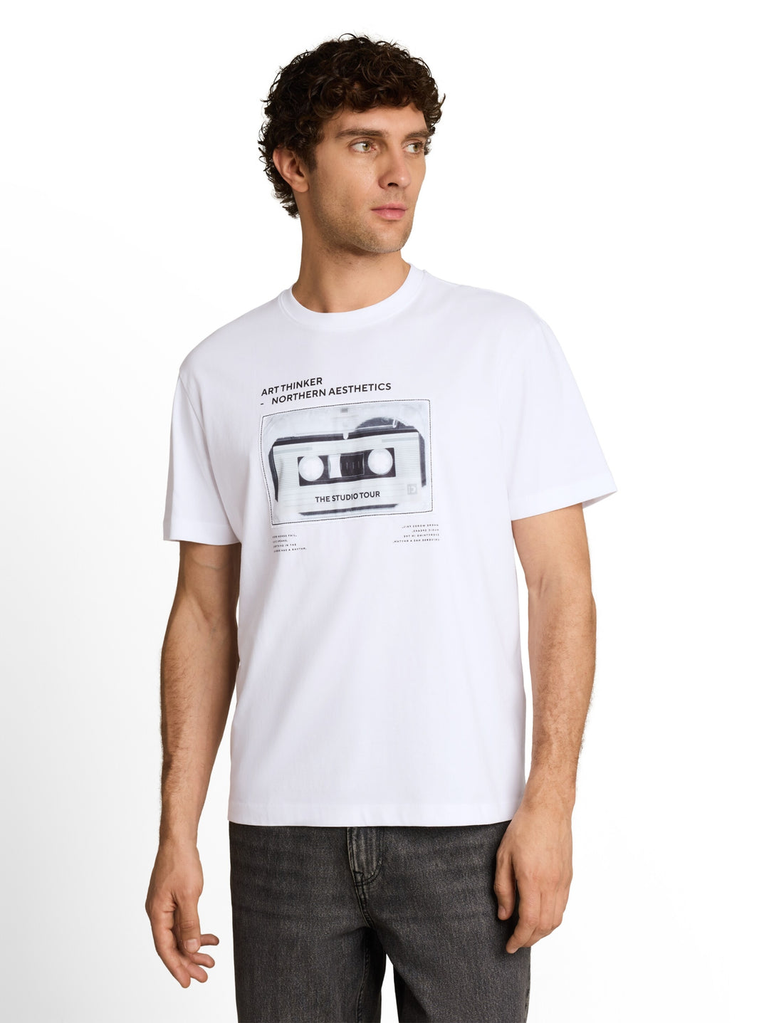 relaxed applicated print t-shi, White 20000 Bild 5