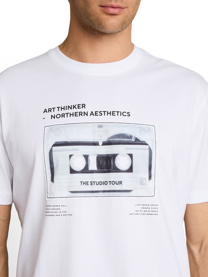 relaxed applicated print t-shi, White 20000 Bild 6