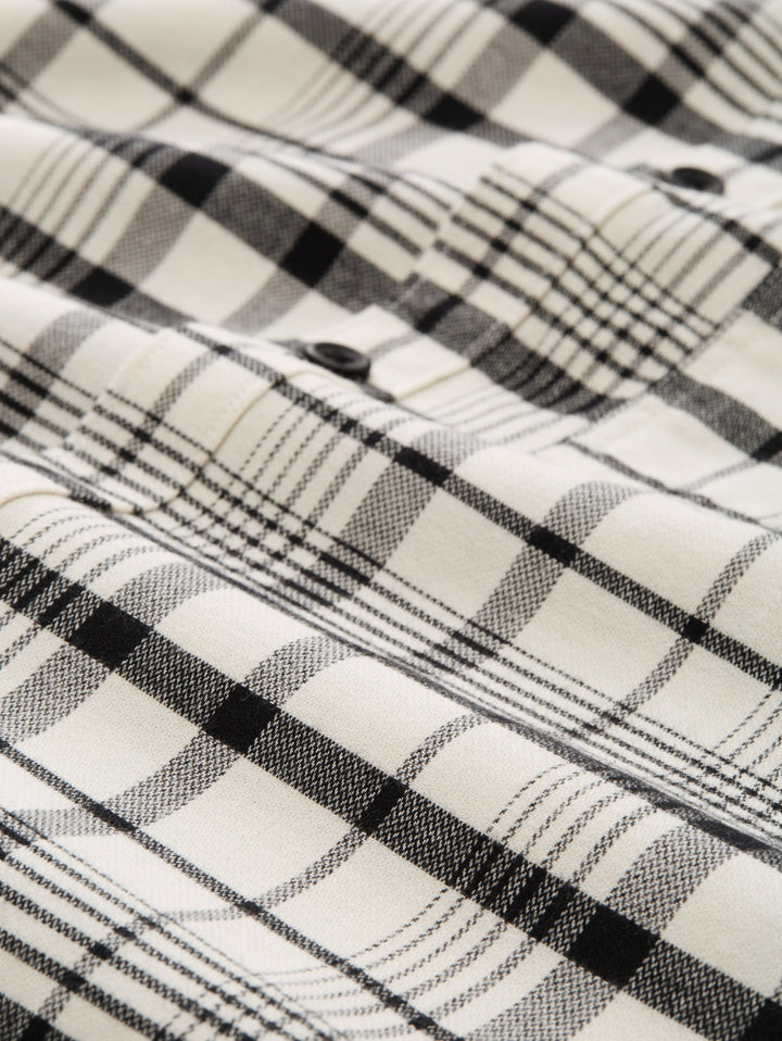 relaxed checked shirt, greyish white black check 39006 Bild 2