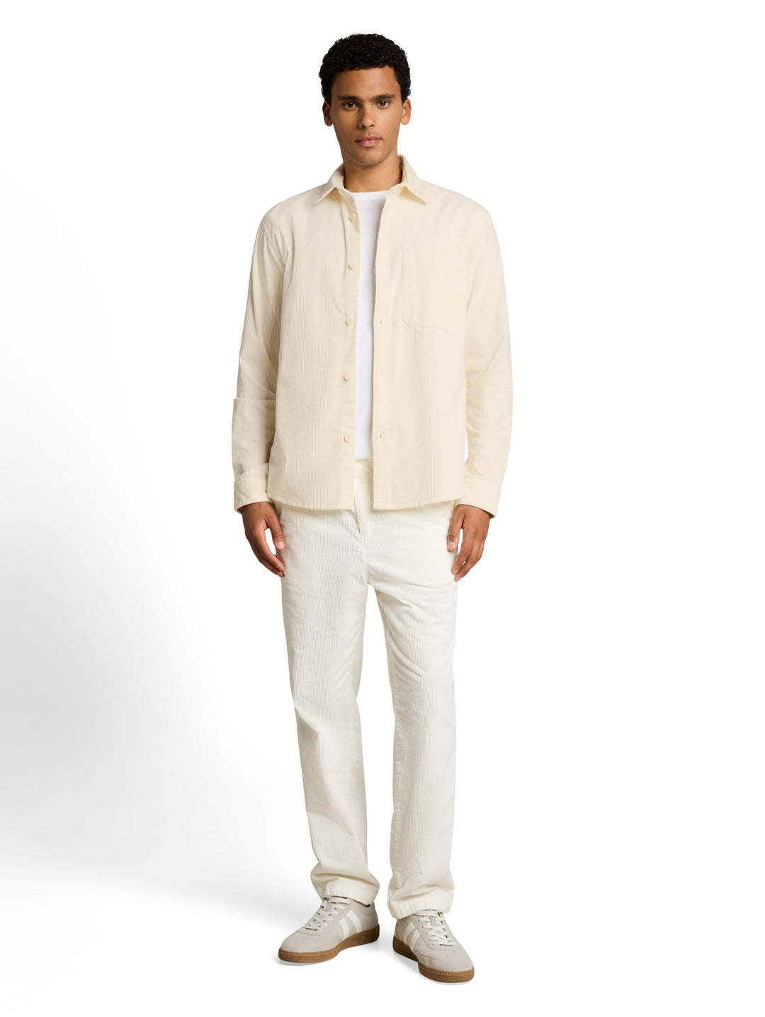 relaxed corduroy shirt, Gardenia White 10348 Bild 3