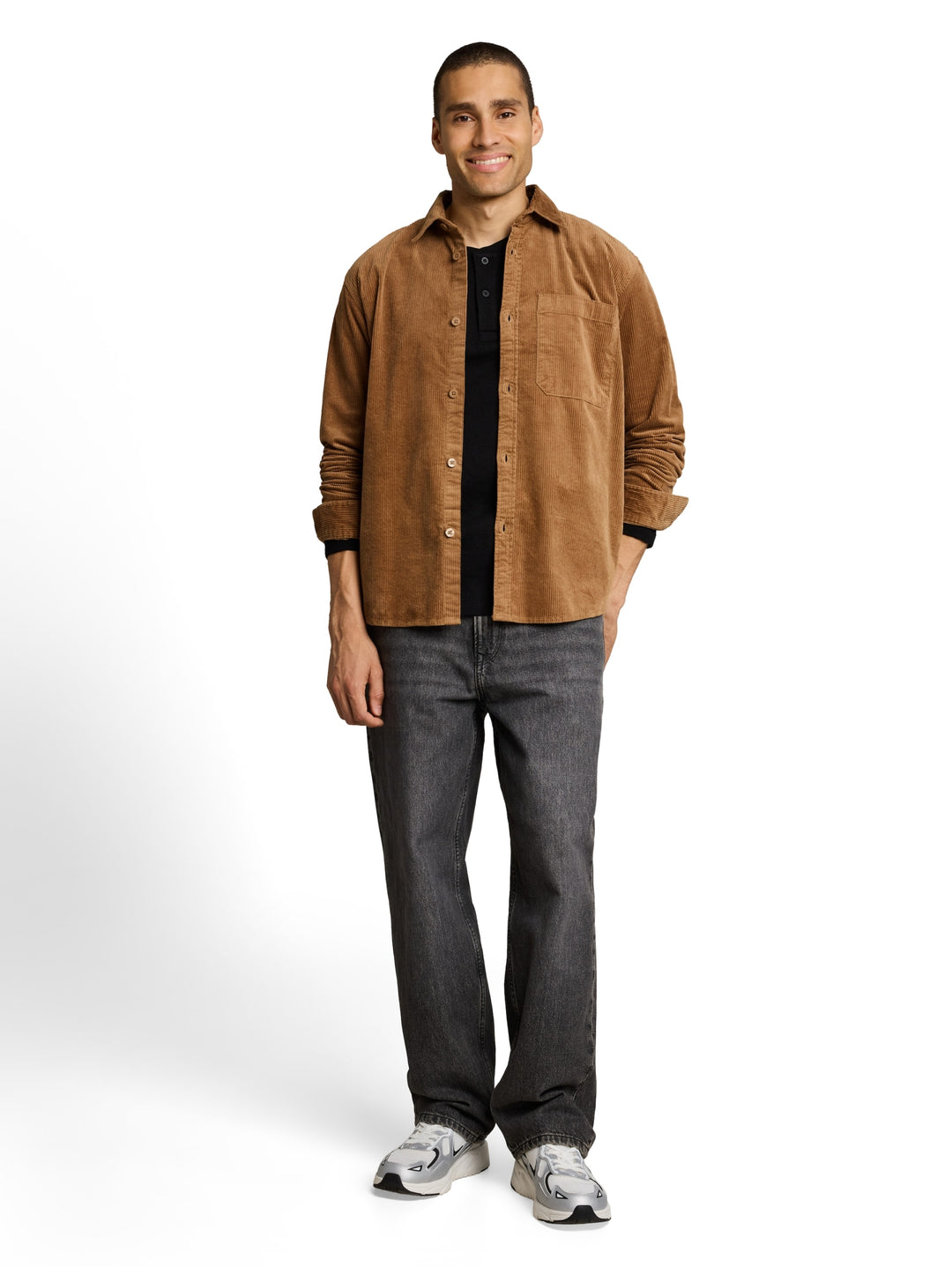 relaxed corduroy shirt, malt brown 28862 Bild 3