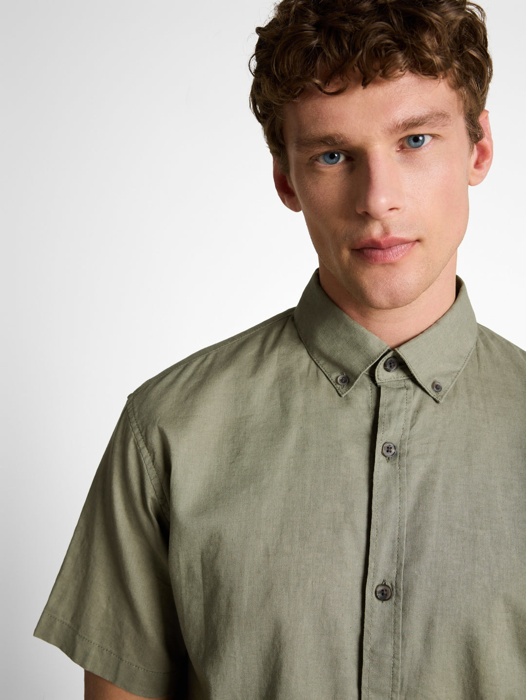 relaxed cotton linen shirt, Sea Spray 10427 Bild 5