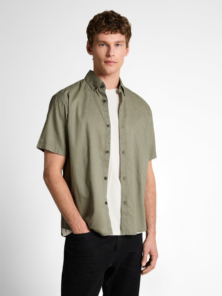 relaxed cotton linen shirt, Sea Spray 10427 Bild 6
