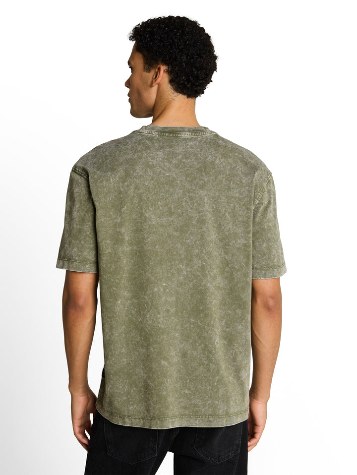 relaxed effect wash  t-shirt, Oak Leaf Green 10314 Bild 4