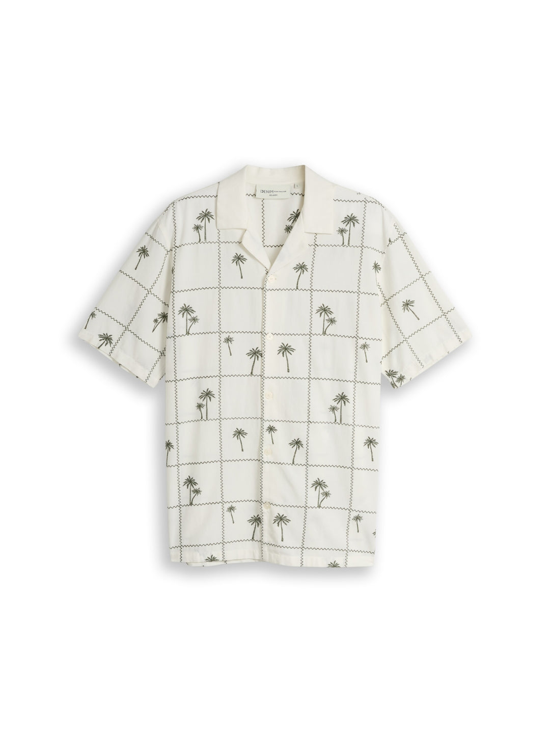 relaxed embroidered resort shi, wool white palm embro design 40272 Bild 1