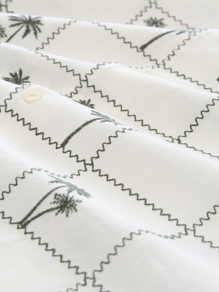 relaxed embroidered resort shi, wool white palm embro design 40272 Bild 2